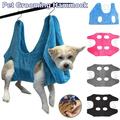 Grooming Hammock for Cats and Dogs Pet Grooming Sling for Nail Cutting and Ear Care Bathing Grooming Gray