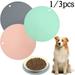 Pet Food Mat for Dogs and Cats 1/3 Pack Mat to Prevent Food and Water Overflow Suitable for Medium and Small Pets Silicone 9.5 x 9.5 Inches