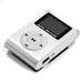 Carevas Mini Portable MP3 Music Player Metal Clip-on MP3 Player with LCD Screen Support TF Card Wide Application Silver