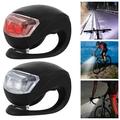 Hands DIY 2pcs Silicone Bicycle Lights LED Bike Light Waterproof Bicycle Front Rear Light 3 Switching Modes Bicycle Lights Frog LED Bike Headlight Bike Taillight Safety LED Bike Lamps for Road Bike MT