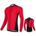 WEST BIKING Men s Cycling Jersey Quick Dry Long Sleeves Zipper Bike Shirt Red