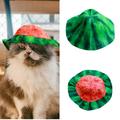 Shenmeida Cat Hat Round Brim Pet Sun Hat Cat Watermelon Style Cap Pet Outdoor Sun Protection Sunbonnet Dog Hat for Small Medium and Large Pets