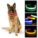 Walbest Light Up Dog Collars Waterproof LED Dog Collar Rechargeable Glow in The Dark Dog Collars Lighted Dog Collar Light for Small Meduim Large Dogs Safety Dog Light for Night Walking