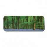 Woodland Computer Mouse Pad Spring Sunshine in a Bluebell Wood Summer Dream Holiday Getaway Destination Rectangle Non-Slip Rubber Mousepad Large 31 x 12 Gaming Size Green Lavender by Ambesonne