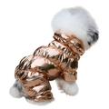 Dog Clothes Winter French Bulldog Dog Clothes Waterproof Cotton Padded Warm Outfit Coat Jacket Thickening Down Jacket Dog 4-legged Button Coat Cold-weather Costume