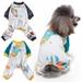 Monfince Cartoon Printed Dog Pajamas 4 Legged Pet Clothes Sleepwear Puppy Jumpsuit For Small Medium Dogs Cat Homewear Clothing Coat 1 Pcs