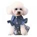 FANTADOOL Spring Summer Cowboy Pet Dog Clothes Dog Denim Dress Jeans Skirt Small Dog Dress Puppy Clothes Chihuahua Yorkies Teddy Pet Clothing Bubble Bowknot Skirt Blue XS-XL