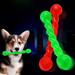 Shulemin Puppy Rubber Teething Rod Play Bite Training Dog Teeth Cleaning Toys Pet Supply Green