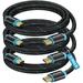 HDMI Cable 4K HDMI 2.0 3ft Certified 18Gbps 4K@60Hz Ultra High-Speed Gaming HDMI Cable 4K Cable 3 Pack UL-Listed