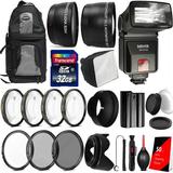 Nikon D7200 D750 D800 Premium All You Need Accessory Bundle with TTL Flash + Replacement Battery + Backpack and Much More Accessories