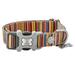 Hugo & Hudson Fabric Nylon Dog Collar - Multi-colored Striped - S