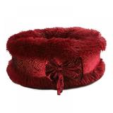 Pet Bed Cat Bed Cave Calming Faux Fur Donut Cuddler Dog Bed Washable Round Cat Bed Pillow Cuddler for Small Dogs Dog Travel Accessories