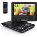Yoton 9.5 Portable DVD Player with 7.5 HD Swivel Screen 4-6 Hours Built-in Battery for Kids and Car
