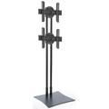 Displays2go DSTAND2BK Heavy Duty TV Stand for Dual HDTV Mounts 32-70 Stationary