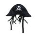 Delicate Pirate Design Hat Pet Decoration Costume for Halloween Party Black