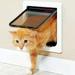 Dog Cat Flap Door with Lock Pet Cat Gate Security Flap Door For Animals Plastic Small Dog Gate Cat Flap Pet Door Gate