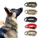 Deago Tactical Dog Collar Military Dog Collar Adjustable Nylon Dog Collar Heavy Duty Metal Buckle with Handle for Dog Training (Red M)