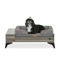 TailZzz Wyatt Wooden Pet Bed with Mattress | Small to Medium Pet Bed with Mattress | Elevated Pet Bed | Wooden Pet Bed with Storage | Greenguard Gold Certified Wooden Pet Bed