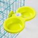 Taykoo Pet Durable Bowl Cage Bowl Pet Food Water Bowls with Bolt Holder Hanging Cage Coop Cup Non-Skid Feeder Set Double Diners Portable for Feeding Dogs Cats Birds