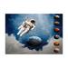 Ambesonne Outer Space Jigsaw Puzzle Astronaut Planets Space Heirloom-Quality Fun Activity for Family Durable Cardboard 1000 pcs Multicolor