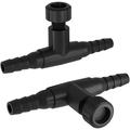 Walbest Aquarium Air Valve Air Pump Control Valves Air Pump Single Way Plastic Air Flow Control Regulator for 4 mm Hose Air Line Tubing Connector Black (1Pc)