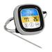 BBQ Wired Thermometer with Timer Meat Thermometer Probe Digital Grill Instant Read Food Digital Oven Safe Food Thermometer for Cooking with Sensitive Color LCD Display