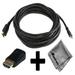 canon eos 1d mark iv compatible 15ft hdmi to hdmi mini connector cable cord plus hdmi male to hdmi mini female adapter with huetron microfiber cleaning cloth