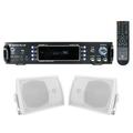 Rockville Home Theater Bluetooth Receiver + (2) 5.25 Speakers with Swivel Brackets