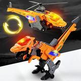 VATENIC Transform Dinosaur Army Helicopterï¼ŒTransformable Model Helicopter with Lights and Sounds Gift for Kids Aged 3+