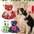 Limei 1 Set Pet Vest Bow Tie Christmas Elements Dress Up Polyester Pet Vest Puppy Clothes for Party