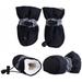 4pcs Non-slip Puppy Shoes Pet Protection Soft-soled Pet Dog Shoes Winter Waterproof Warm Dog Boots Pet Paw Care Supplies Black 2