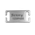 ID Name Pet Dog Tag Collar Slide-On Engraved Stainless Stainless Steel Personalized Pet Tag Cat Dog Phone Nameplate Dog Leash