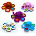 Brier Colorful Silicone Dimple Octopus Sensory Fidget Block and Spinner Toys for Kids and Toddlers