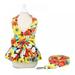 Dog Harness Dress Floral Puppy Dress with Leash Ring and Leash Summer Pet Outfits Apparel Dog Clothes for Small Dog Girl Chihuahua Yorkies