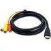 HDMI to RCA Cable HDMI Male to 3 RCA AV Cable Cord Adapter Transmitter for HDTV DVD HD 1080P 5Ft 1.5M