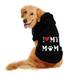 Dog Pet Pullover Winter Warm Hoodies Cute Puppy Sweatshirt Small Cat Dog Outfit Pet Apparel Clothes A3-Black X-Large