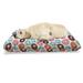 Donut Pet Bed Doughnuts and Macarons Colorful Graphic Round Shapes Delicious Taste Dessert Theme Resistant Pad for Dogs and Cats Cushion with Removable Cover 24 x 39 Multicolor by Ambesonne