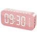 Multifunctional Stereo Bluetooth Compatible Speaker with Alarm Clock Time Display FM Radio for Home Office