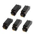 Unique Bargains 5 Pcs PTF-08A 35mm DIN Rail Relay Socket Base 8-Pin for HH52P MY2NJ