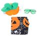 1 Set of Decorative Dog Headwear Adorable Cat Eyeglass Halloween Pet Bandana Cat Accessory