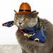 Prettyui Cowboy Hat Pet Dog Cowboy Costume Funny Dog Hat Pet Costume Accessory Coffee Color Pet Accessories