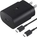 25W Super Fast Charger USB Type C Wall Charger for Samsung Galaxy S22 Ultra/ S22+/S22 Note 10 +/Note 20/S20/S21/S10/S9/S8 Galaxy Tab S7/S7+/S8/S8+/S8 Ultra Galaxy A 3.3FT Cable Included