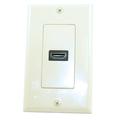 Wall plate: HDMI (Single) w/4 Built-in Flexible Extension Cable Ivory