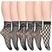 OUSITAID 6 Pairs Lace Fishnet Ankle Socks for Women Anklet Socks for Dress