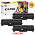 Toner Bank 3-Pack Compatible Toner for Dell 331-7335 B1160 B1160W B1163W B1165NFW Printer Replacement Toner Ink Black