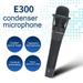 Deyuer E300 Condenser Microphone Professional High Sensitivity Computer Karaoke Handheld Microphone with Audio Cable for Studio Recording