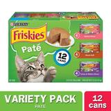 (24 Pack) Friskies Pate Wet Cat Food Variety Pack Salmon Turkey & Grilled 5.5 oz. Cans