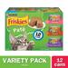 (24 Pack) Friskies Pate Wet Cat Food Variety Pack Salmon Turkey & Grilled 5.5 oz. Cans