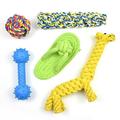 Pet Dog Puppy Knot Chew Rope Knot Toys Clean Teeth Durable Braided Bone Rope Pet Molar Toy Pet Supplies Random Color(BM440)