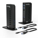 Plugable USB 3.0 and USB-C Dual 4K Display Docking Station with DisplayPort and HDMI for Windows and Mac
